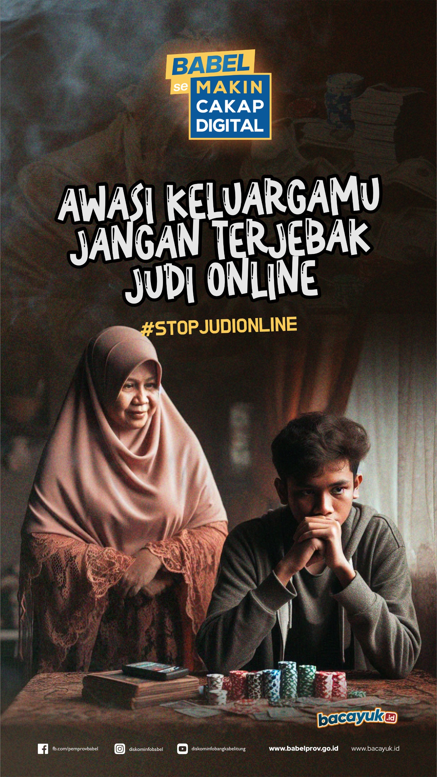 Infogarafis Stop Judi Online, Awasi Keluargamu dari Judi Online